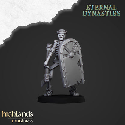 Ancient Skeletal Warriors with Hand Weapons 10 Miniaturen