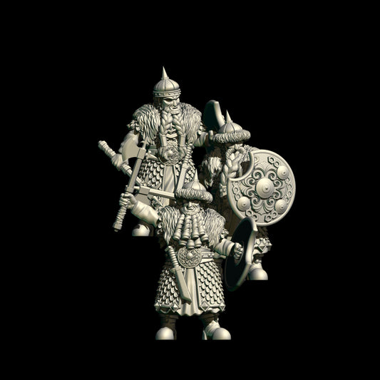 Eastern Dwarves with  Shields ( 3 Miniaturen )