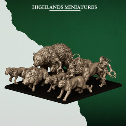 Feral Animals and Beastamers ( 10 Miniaturen )