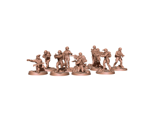 French Women Soldiers Modern period ( 10 Miniaturen )