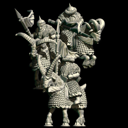 Eastern Dwarves Goat Riders ( 3 Miniaturen )