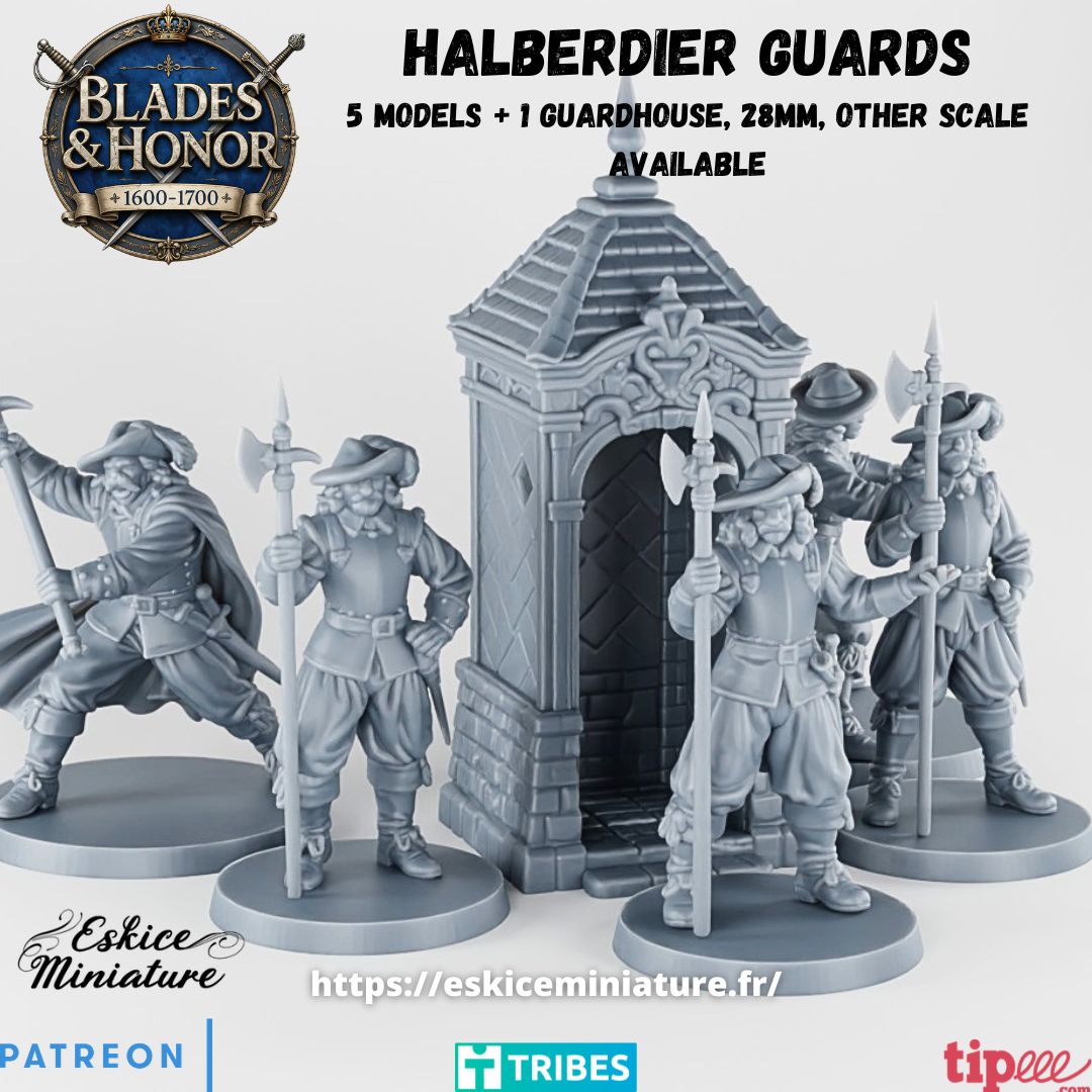Halberdier Guards ( 5 guards + 1 guardhouse )