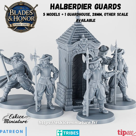 Halberdier Guards ( 5 guards + 1 guardhouse )