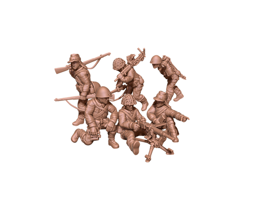 Japanese HMG Arisaka T92 team ( 6 Miniaturen )