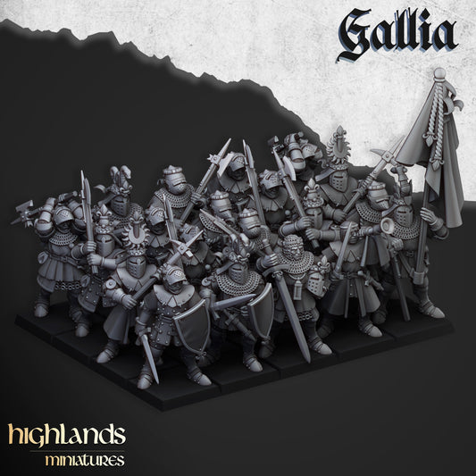 Knights of Gallia zu Fuß ( 11 Miniaturen )