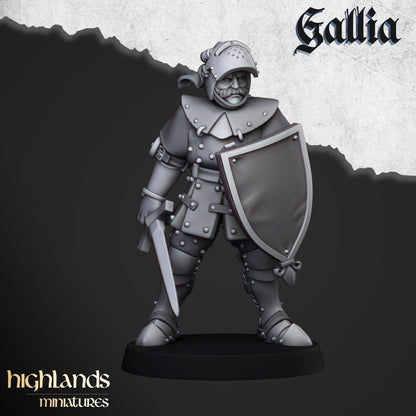 Knights of Gallia zu Fuß ( 11 Miniaturen )