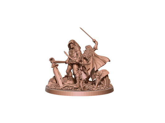 Bardin und Rogue, withtheir Tressym ( 2 Miniaturen )