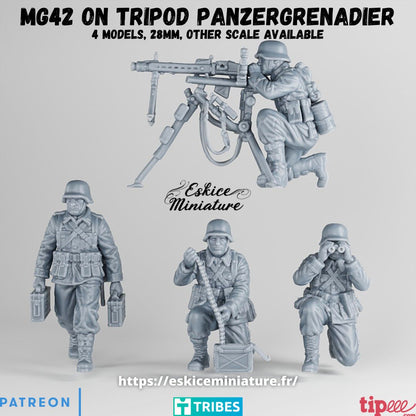 Panzergrenadier MG42 Team ( 4 Miniaturen )