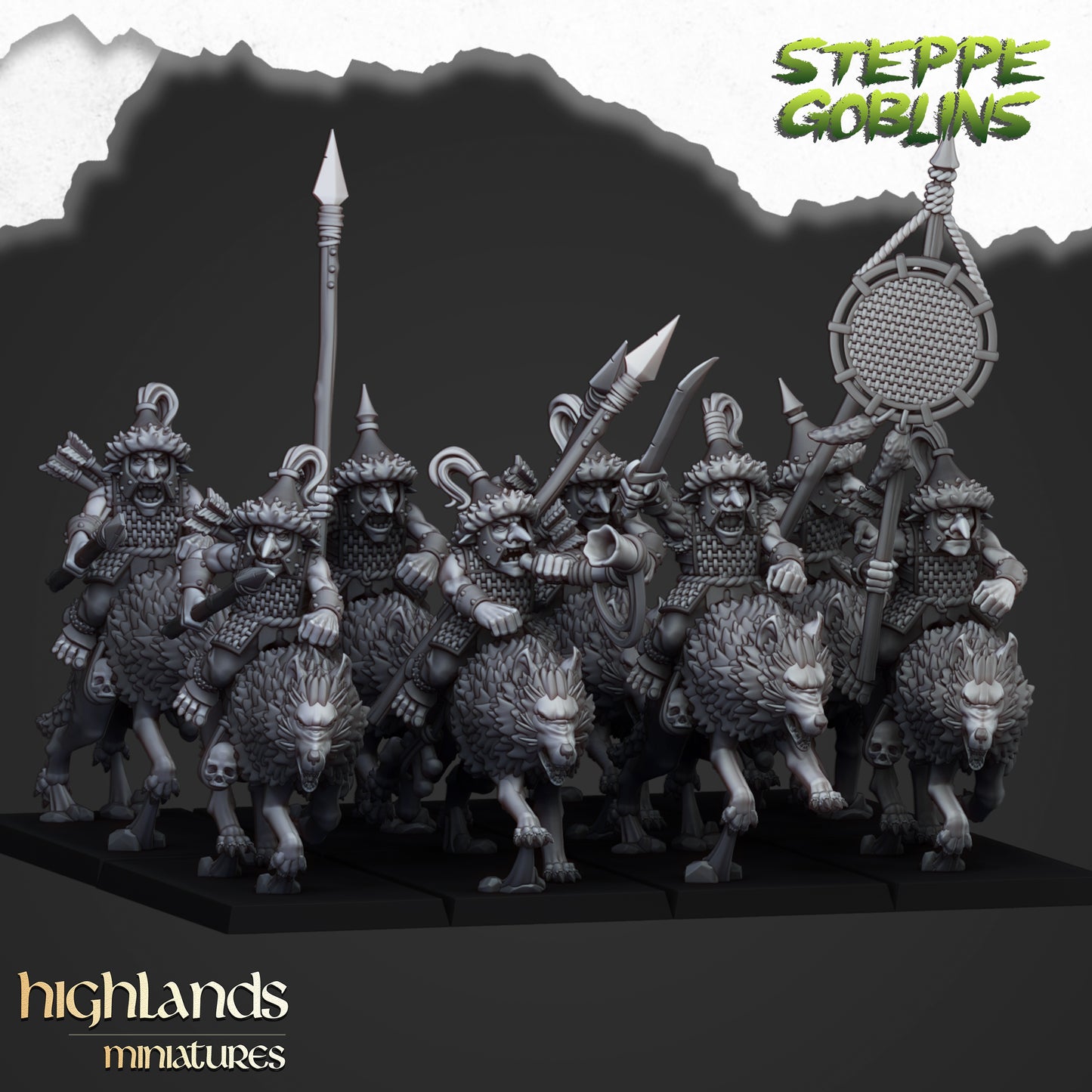 Mounted Steppe Goblin Core Units ( 5 Miniaturen )