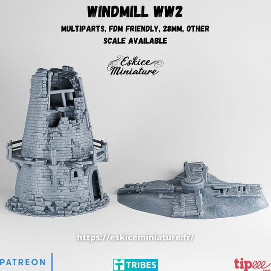 WW2 Ruined Windmill (2Pcs)