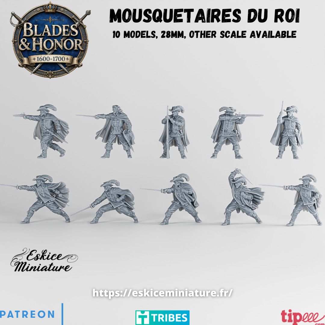 King's Musketeers ( 10 Miniaturen )