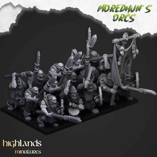 ORC WARRIORS WITH SPEARS ( 5 Miniaturen )