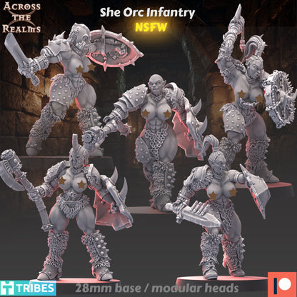 She Orc Infantry ( 5 Miniaturen )