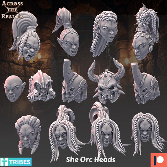 She Orc Infantry Jeads ( 25 Pcs )