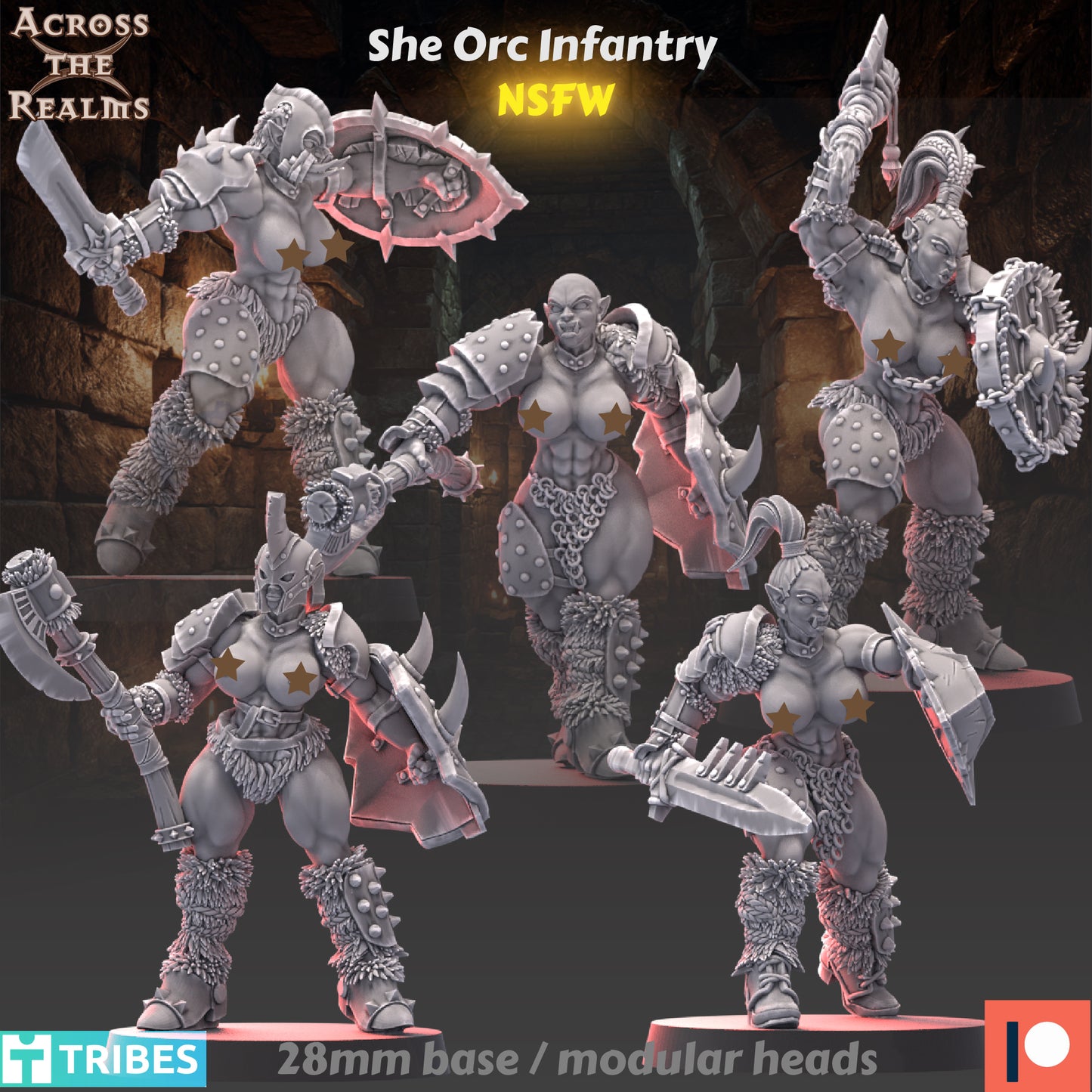 She Orc Infantry ( 5 Miniaturen )