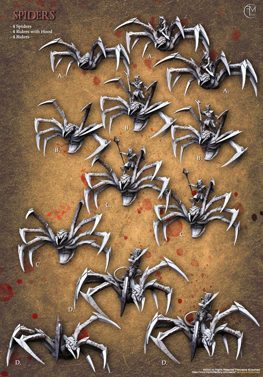 Blood Demon Spiders ( 4 Miniaturen )