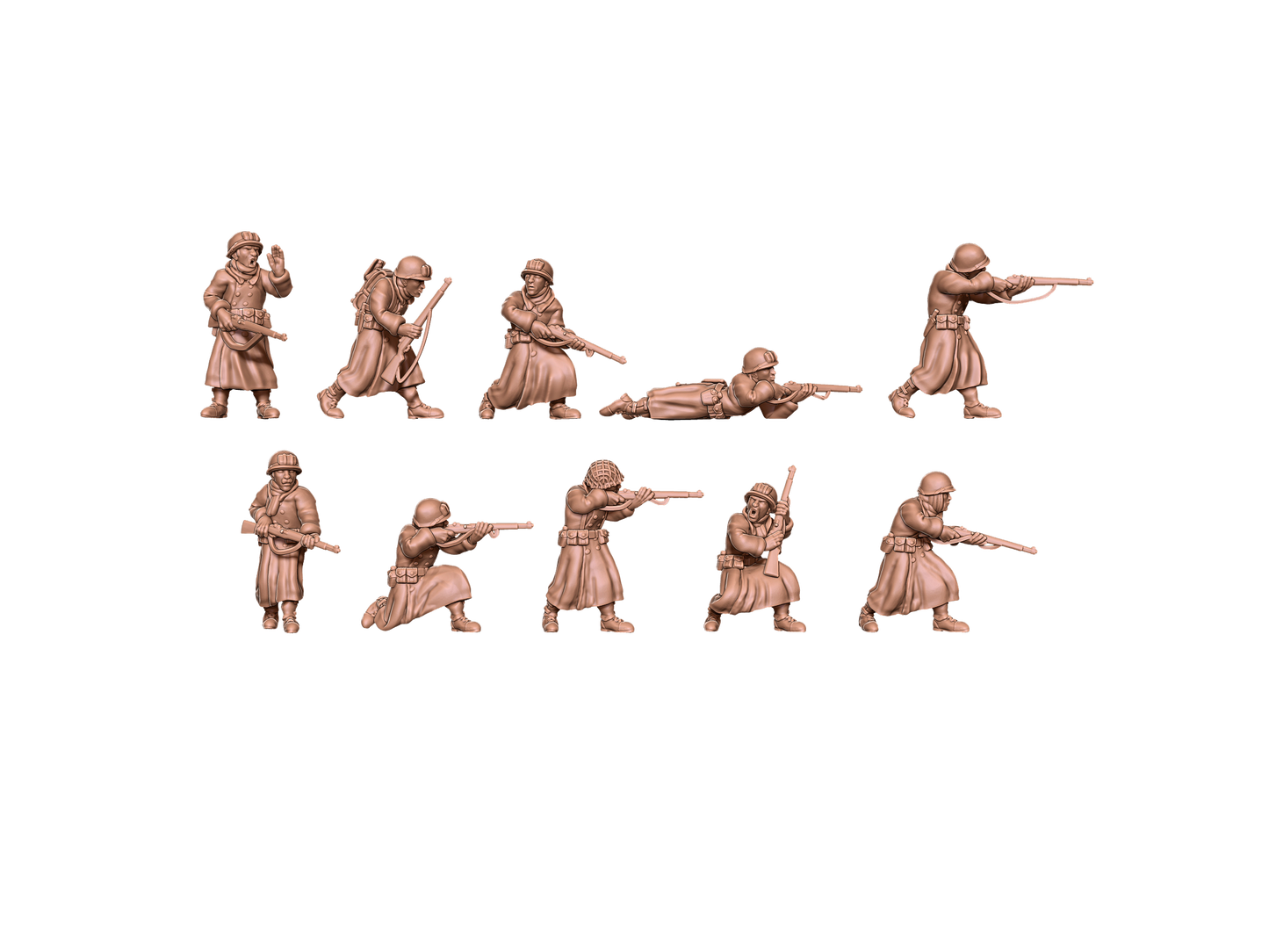 US Soldaten in langem Mantel ( 10 Miniaturen )