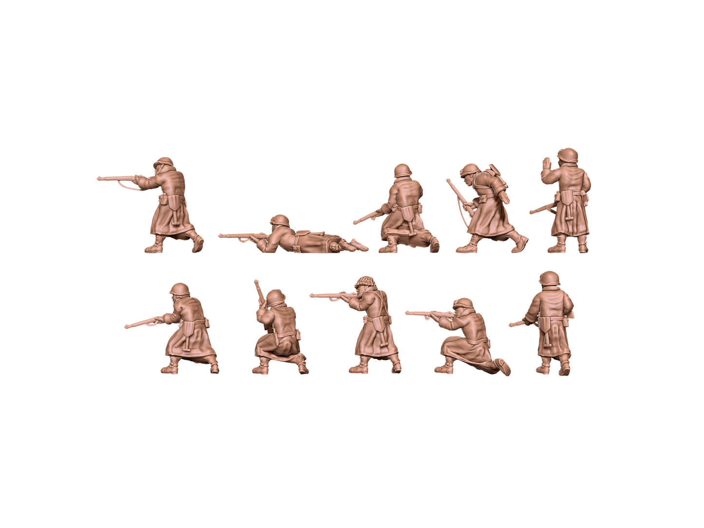 US Soldaten in langem Mantel ( 10 Miniaturen )