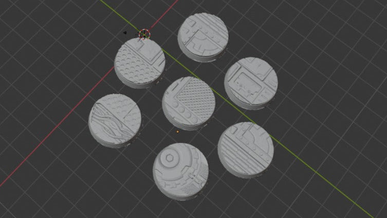 Sci-Fi Szenische Base ( 25 mm Rund ) ( 7 Pcs.)