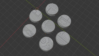 Sci-Fi Szenische Base ( 25 mm Rund ) ( 7 Pcs.)