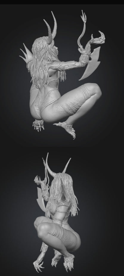 Demon Huntress mit Baum