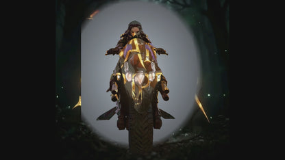 Raven Army - Sci-Fi Biker Girl & Gunship Bike