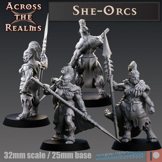 She Orcs (4 Miniaturen )