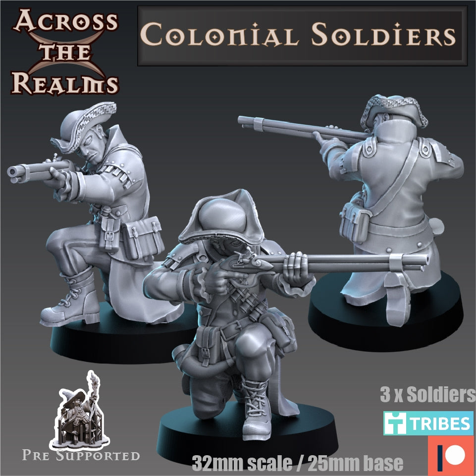 knieender Kolonialer Soldat