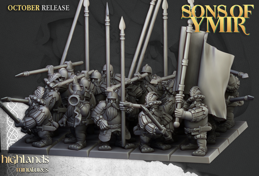 Dwarf Pikeman Set 5 Miniaturen