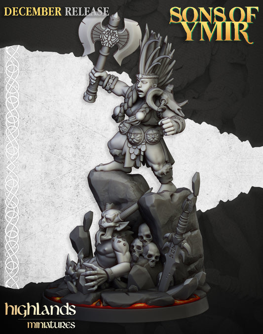 Female Dwarf Demonseeker mit Szenischer Base