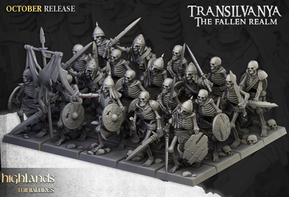 Skeleton Sword Warrior Set 9 Miniaturen